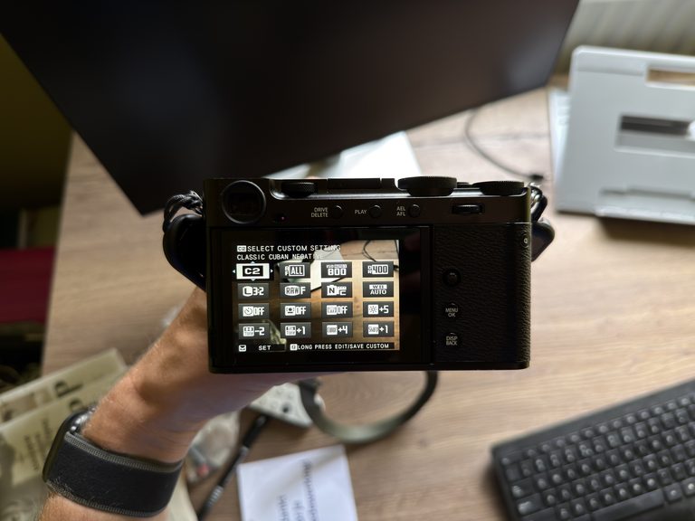 Film simulations are built into the camera; recipes combine them with additional JPEG settings.